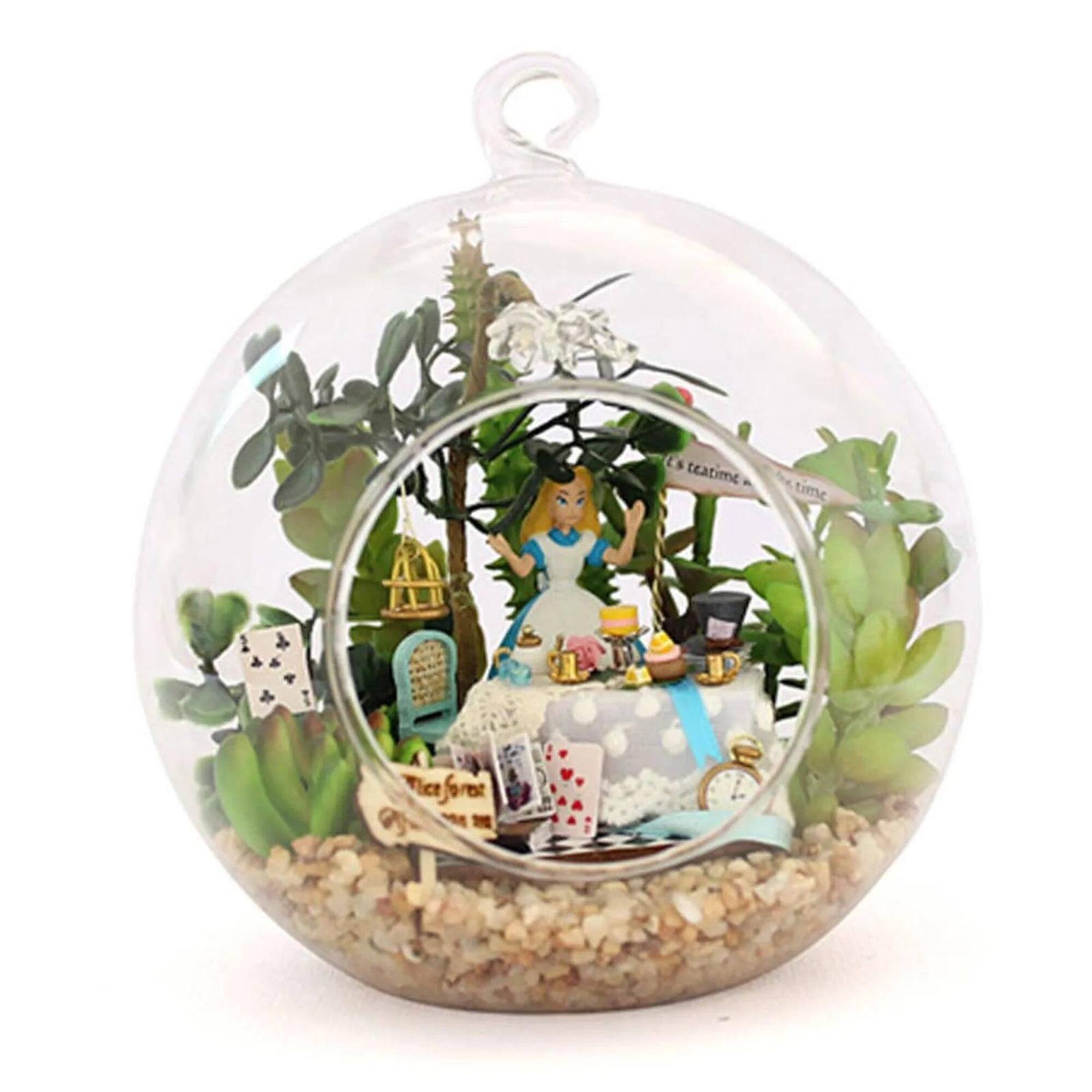 Wizardi Miniature Roombox Alice Forest Afternoon Tea Dollhouse Kit